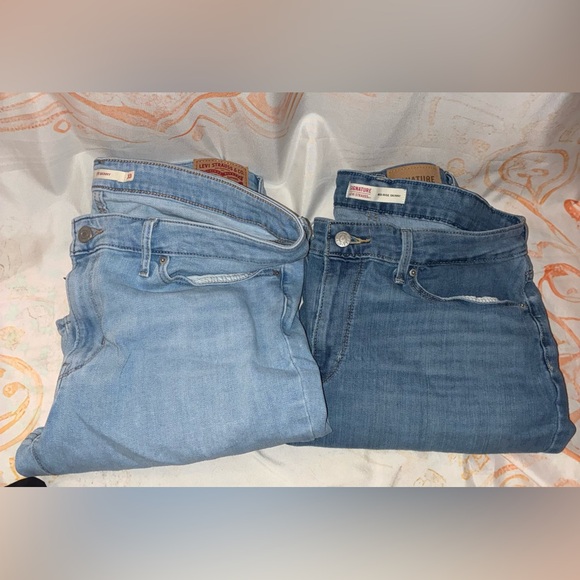 Levi's Denim - Levi's Women's Light Blue and Medium Blue Skinny Jeans - Pair